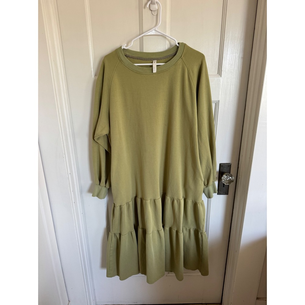 Nap Loungewear green sweatshirt dress size small